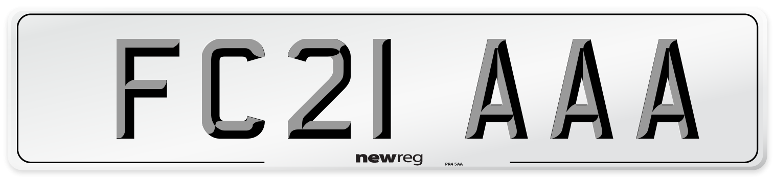 FC21 AAA Number Plate from New Reg